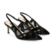 Ellite Kitten Heel Slingback Pumps