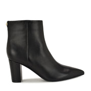 Lorela 9X9 Block Heel Leather Booties