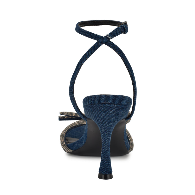 Ivid Rhinestone Bow Sandals