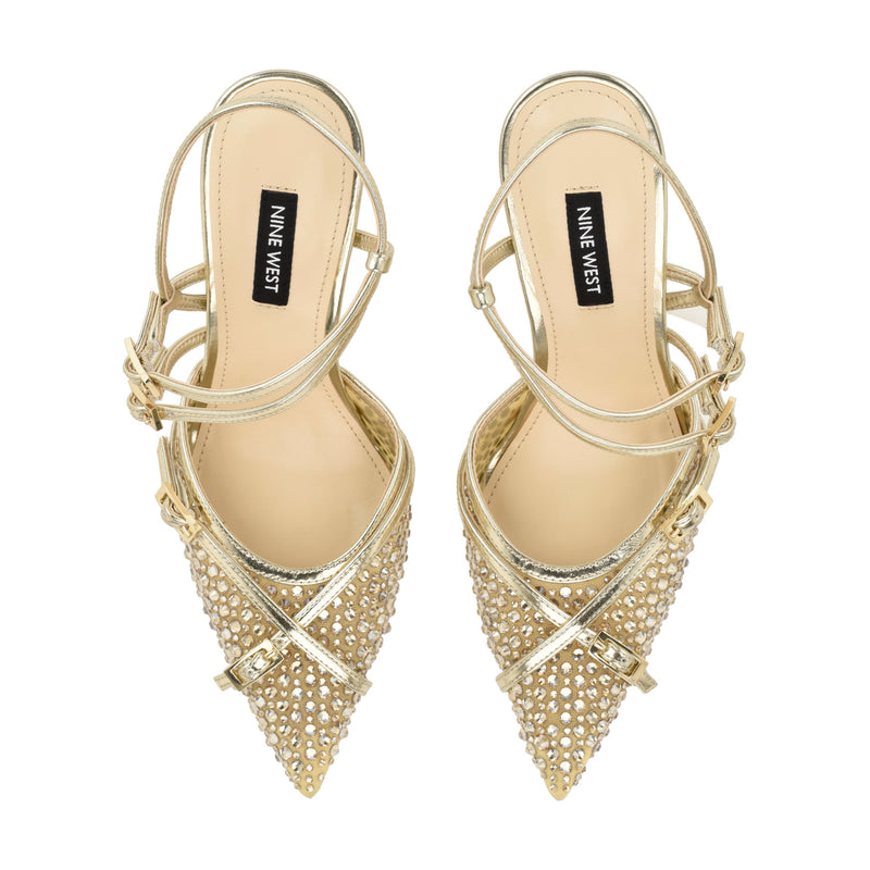 Pertee Strappy Embellished Pumps