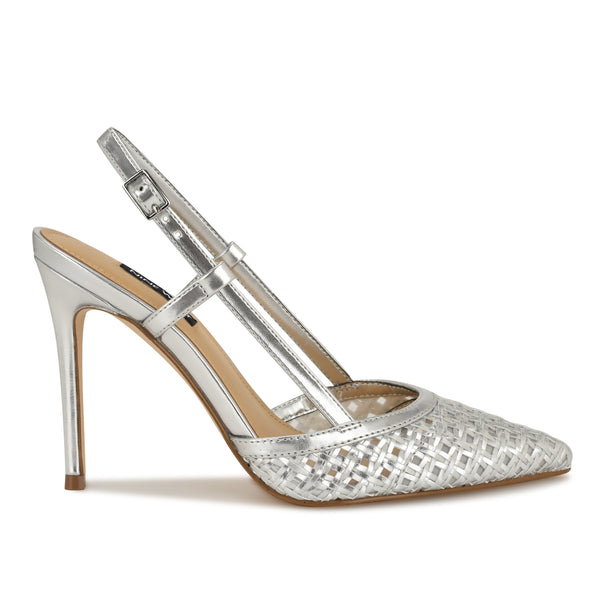 【NINE WEST】Filane Mesh Slingback Heels ★関税・送料無料★ Filane Slingback Pumps – Nine West