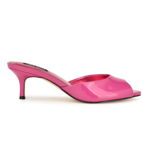 Women's Luvlie Heeled Slide Sandals - Pink | Nine West