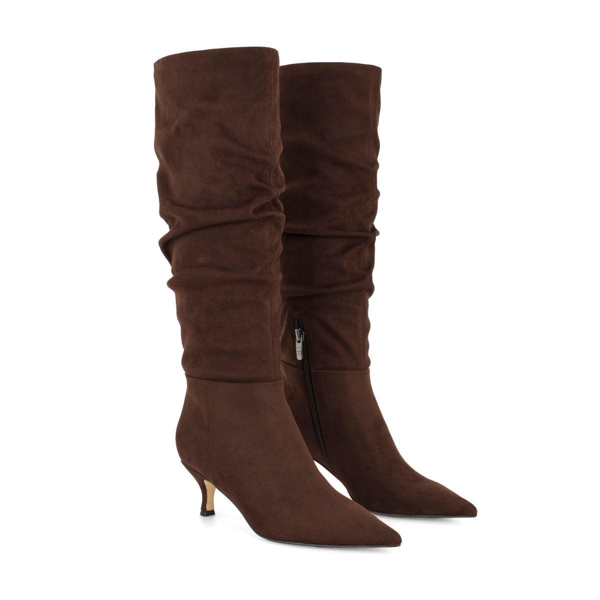Sawyor Kitten Heel Slouch Boots