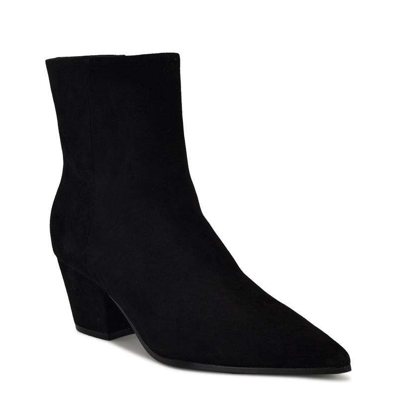 Nine West Women's Savie Block Heel Bootie - Black - Ankle boots - 5.5 Nine West Women's Savie Block Heel Bootie - Black - Ankle boots - 5.5