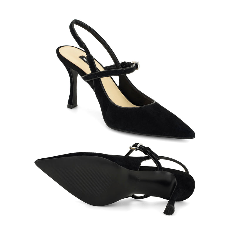 Amelap Leather Mary Jane Slingback Pumps