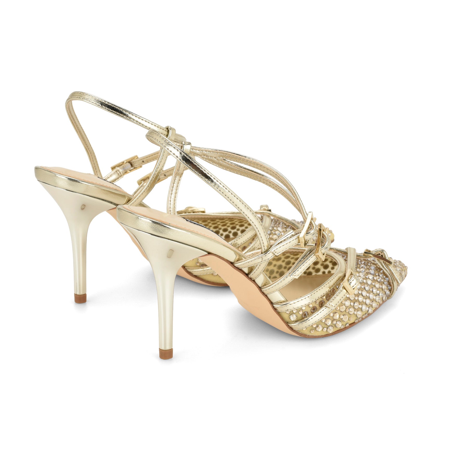 Pertee Strappy Embellished Pumps