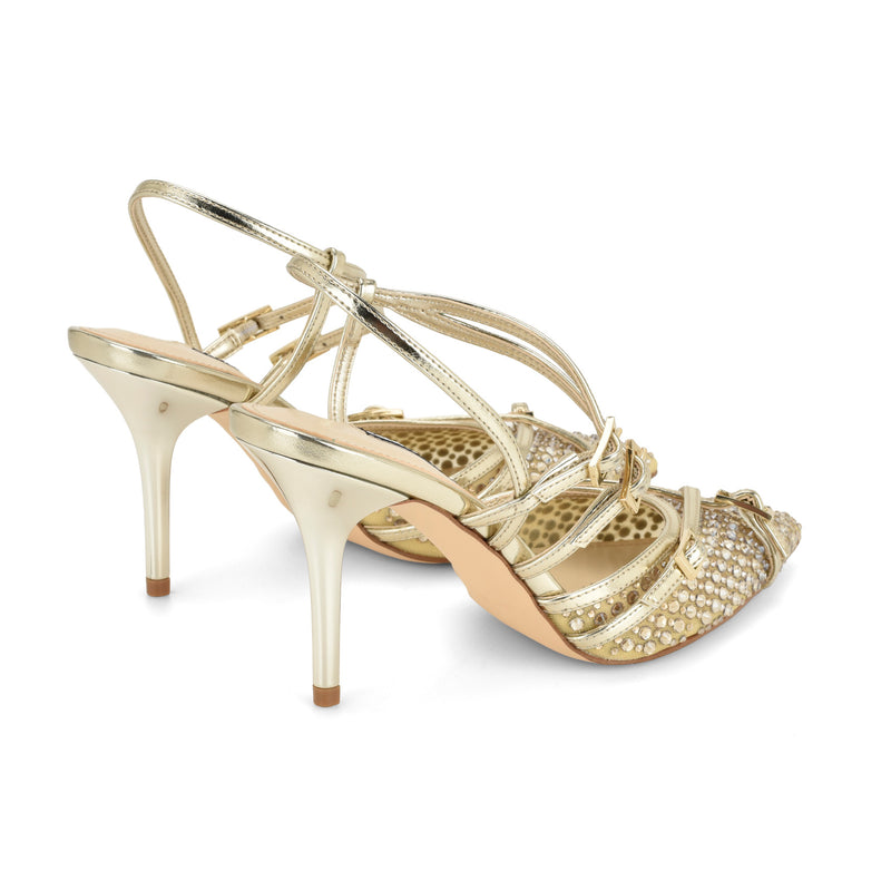 Pertee Strappy Embellished Pumps
