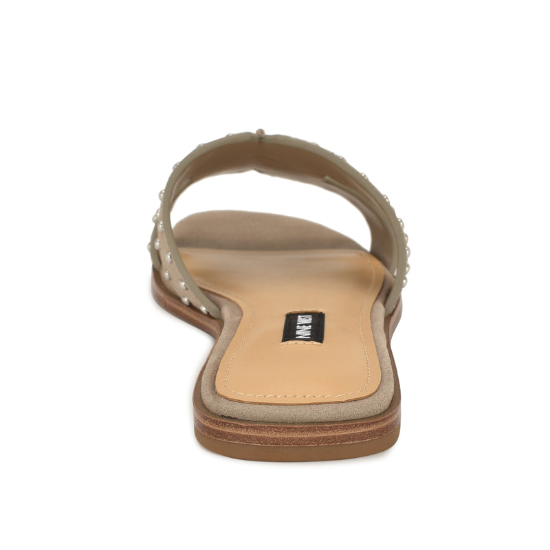 Giny Slip-On Flat Studded Sandals