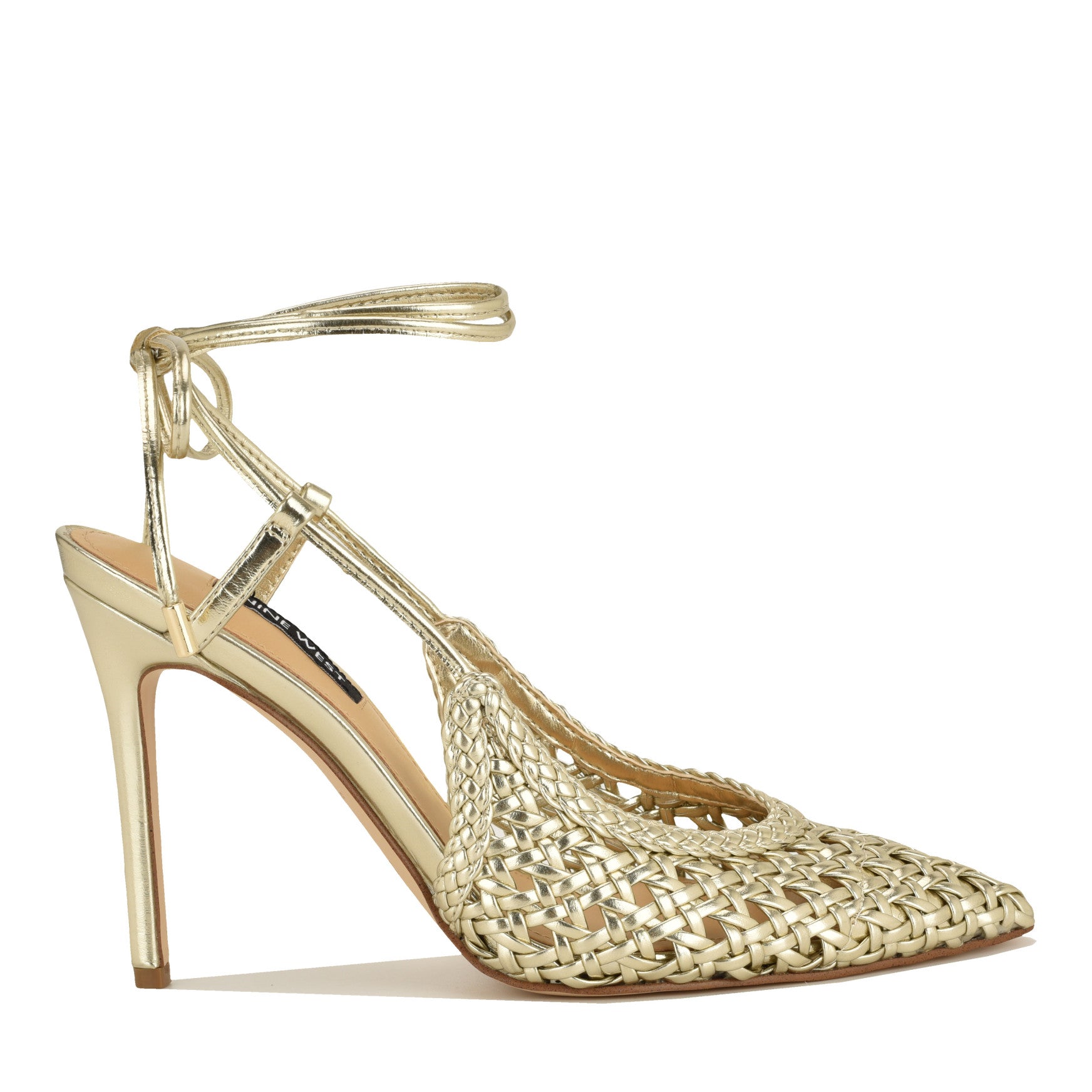 Fessla Woven Ankle Wrap Pumps