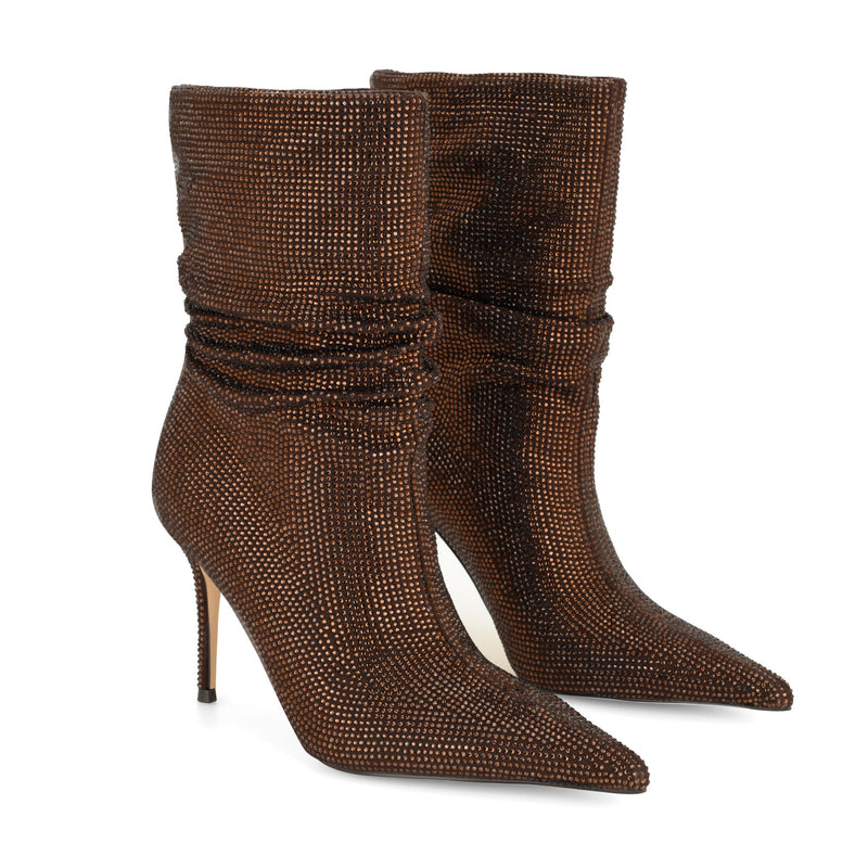 Glamsta Rhinestone Slouch Booties