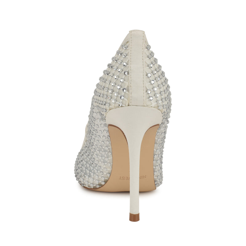 Freshe Rhinestone Mesh Pumps