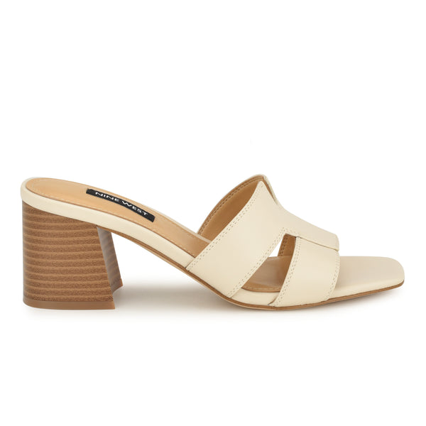 Nine West Maer 3 Light Natural Rounded Open Toe Ankle Strap Block Heeled  Sandals (Light Natural, 10.5) - Walmart.com