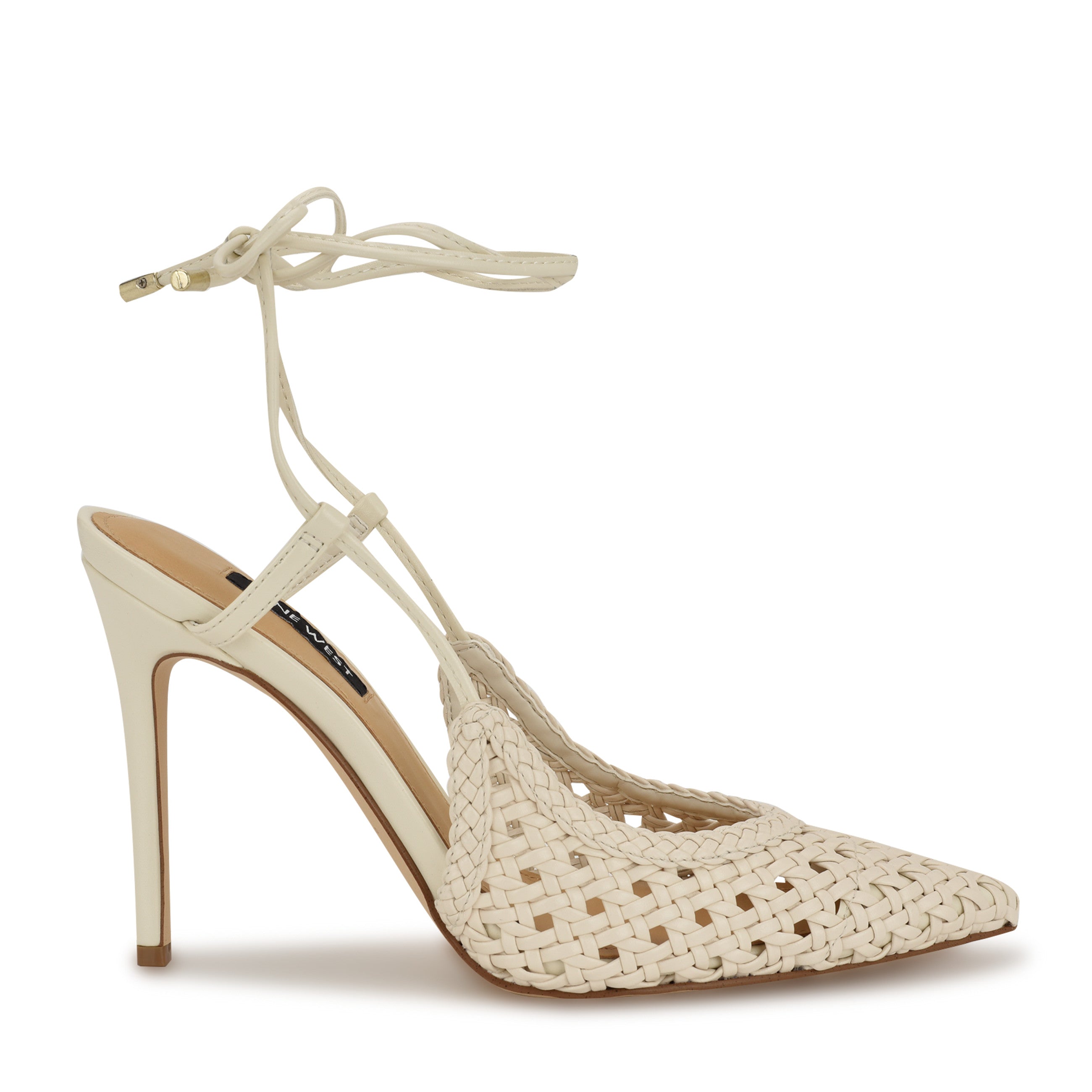 Fessla Woven Ankle Wrap Pumps