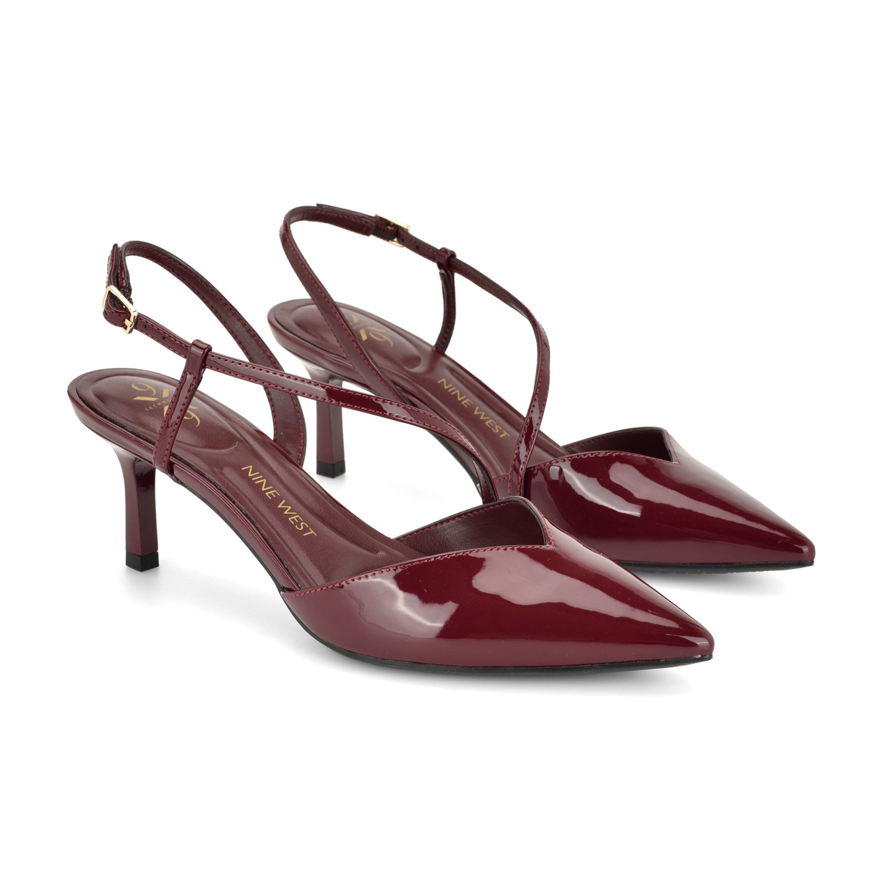 Women's Kamon 9x9 Slingback Pumps - Dark Red Patent | Nine West