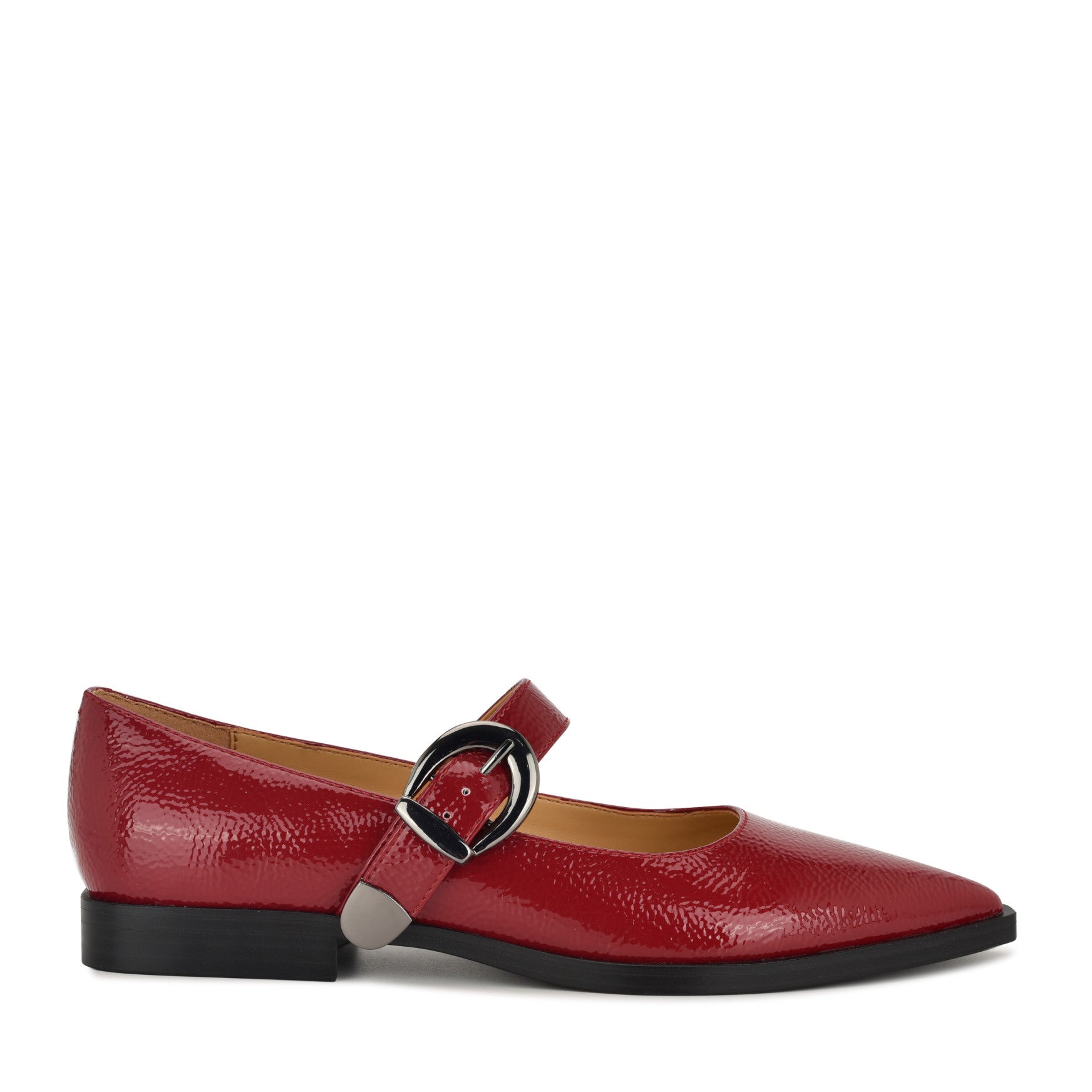 Nine West Katrel Women's Pointy Toe Mary Jane Dress Flats, Size: 6, Dark Red Patent