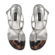 Noir Heeled Thong Sandals