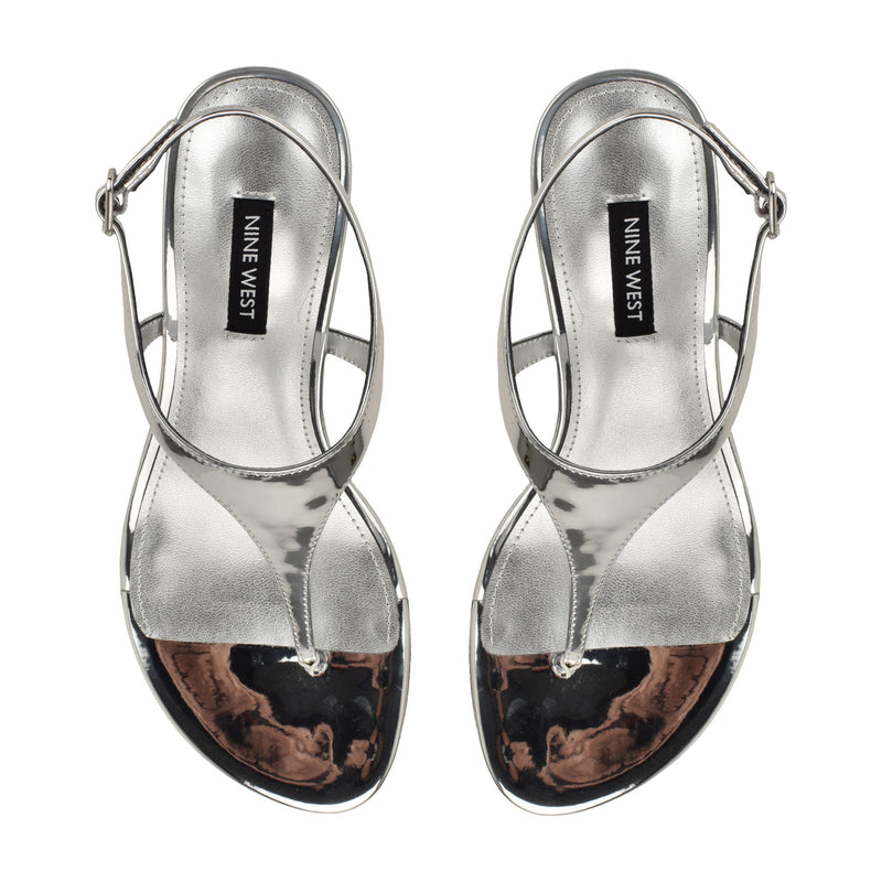 Noir Heeled Thong Sandals