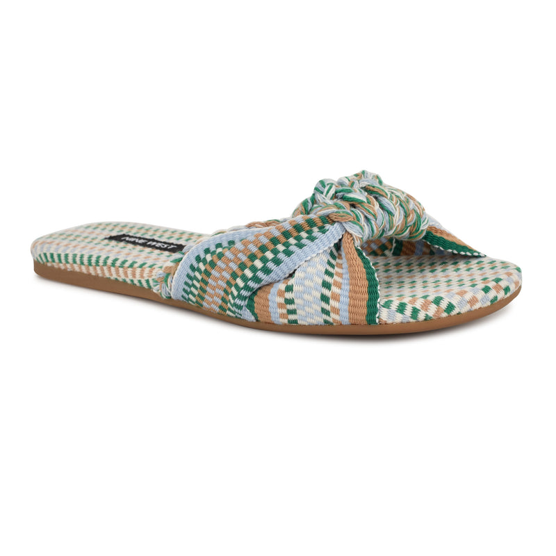 Lalta Knotted Flat Slide Sandals