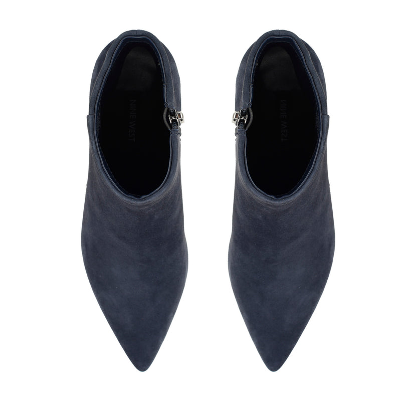 Brite Kitten Heel Ankle Leather Booties