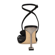 Neve Rosette Ankle Strap Sandals