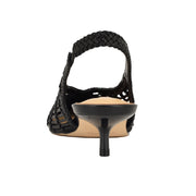 Edela Woven Kitten Heel Slingback Pumps