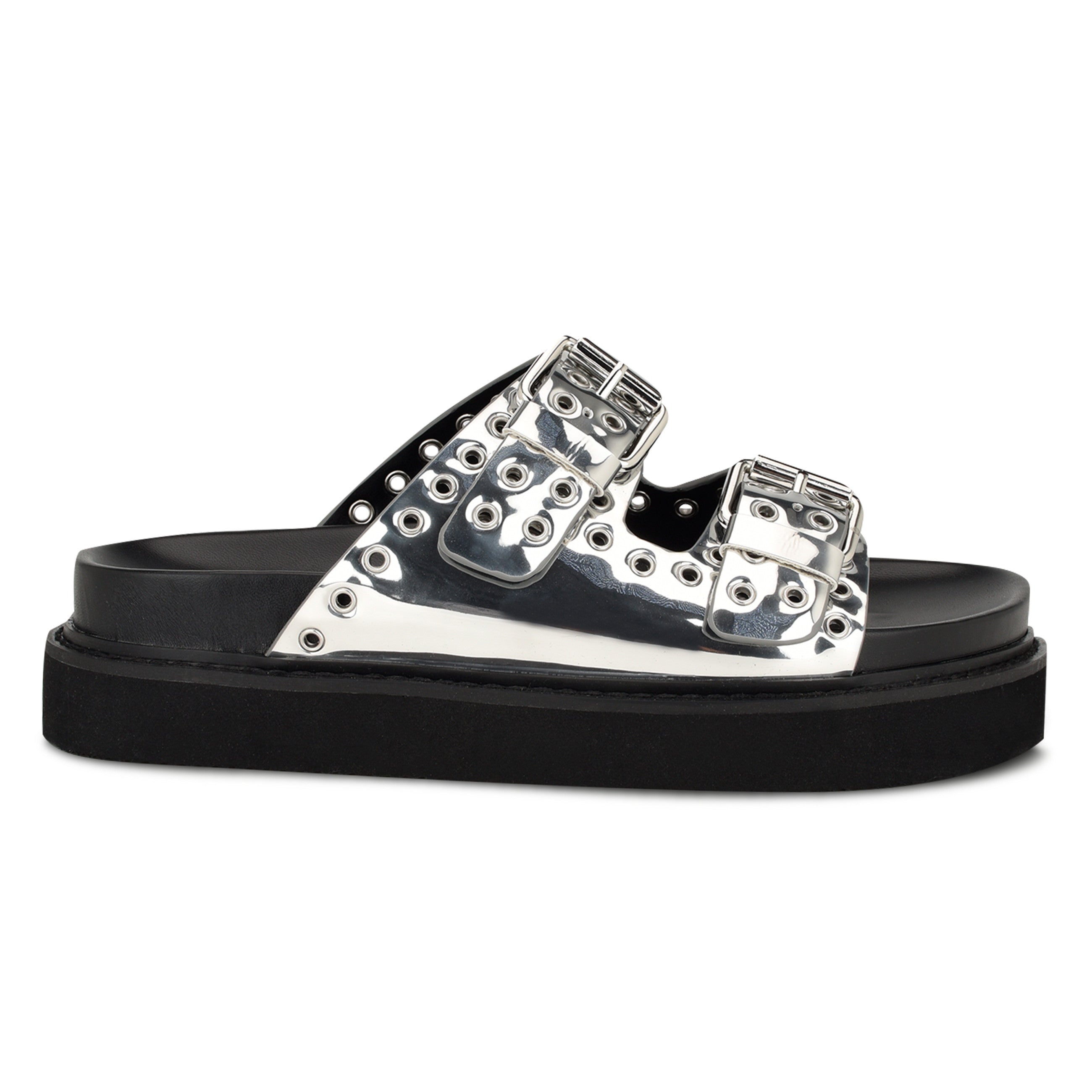 Eleny Buckle Slide Sandals