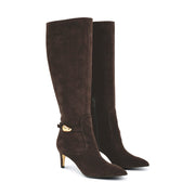 Salla Detailed Leather Knee High Boots