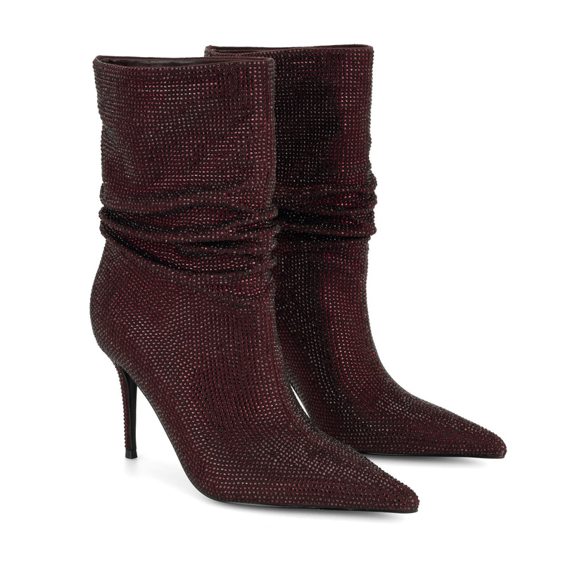 Glamsta Rhinestone Slouch Booties
