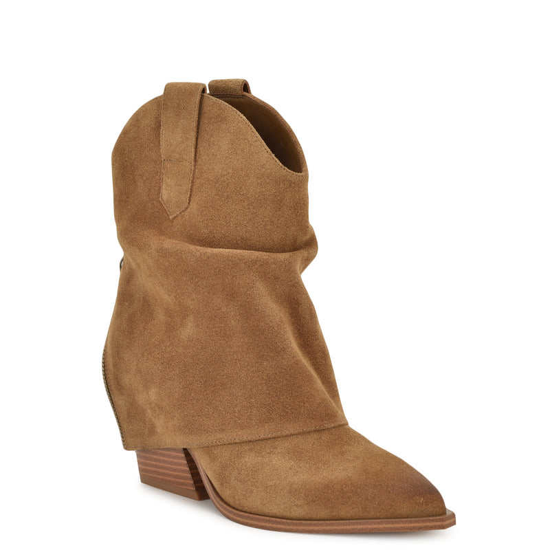 Waxel Foldover Western Booties