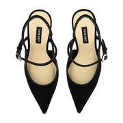Amelap Leather Mary Jane Slingback Pumps