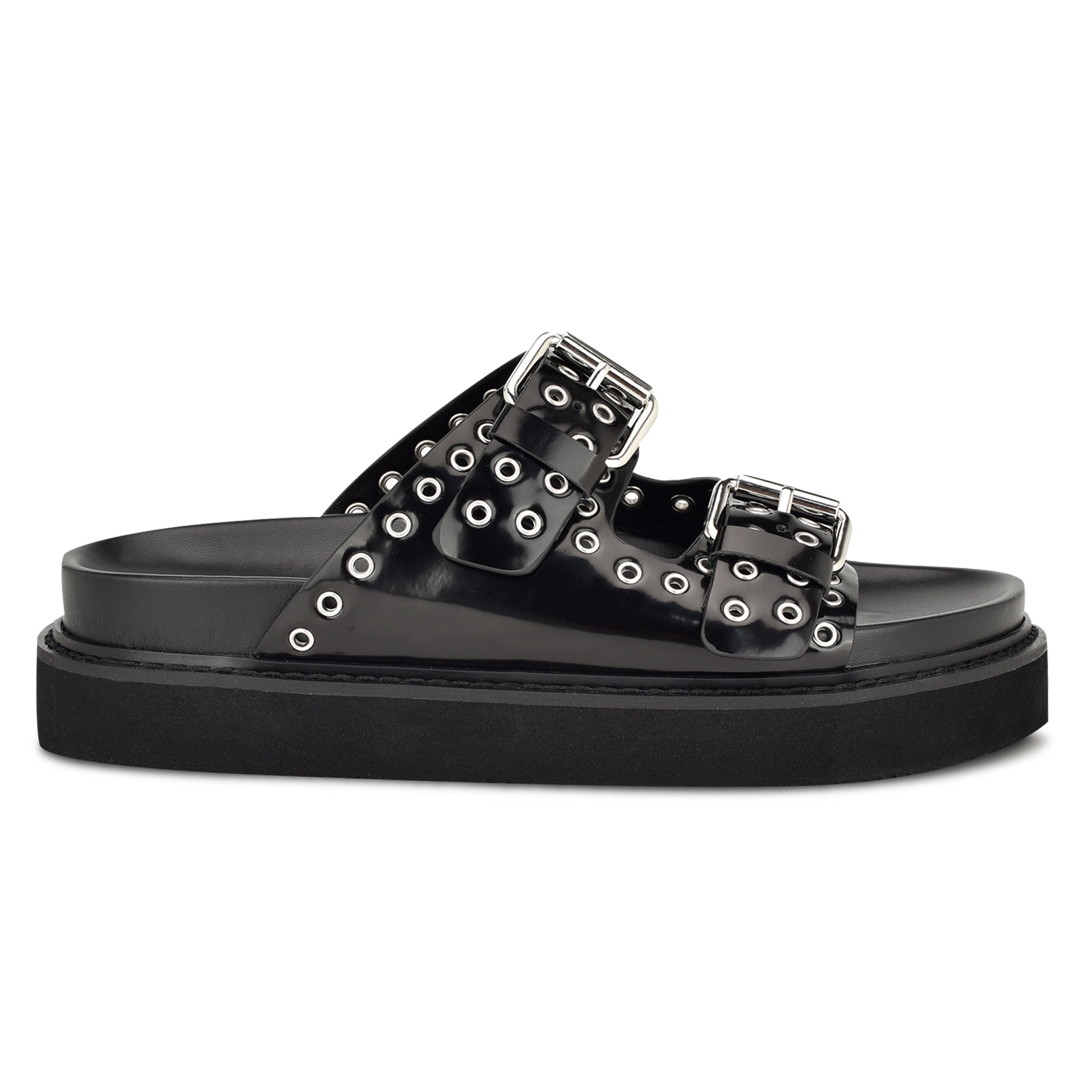 Eleny Buckle Slide Sandals