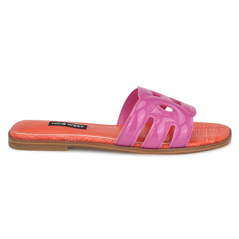 나인웨스트 NINEWEST Geena Flat Slide Sandals