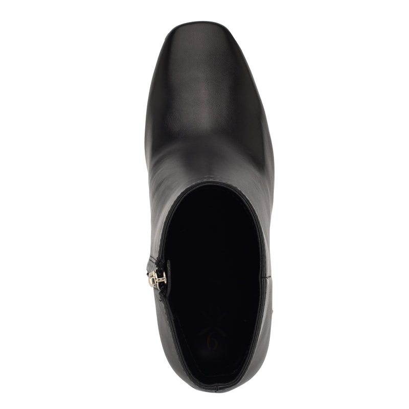 Ailet 9x9 Leather Square Toe Booties