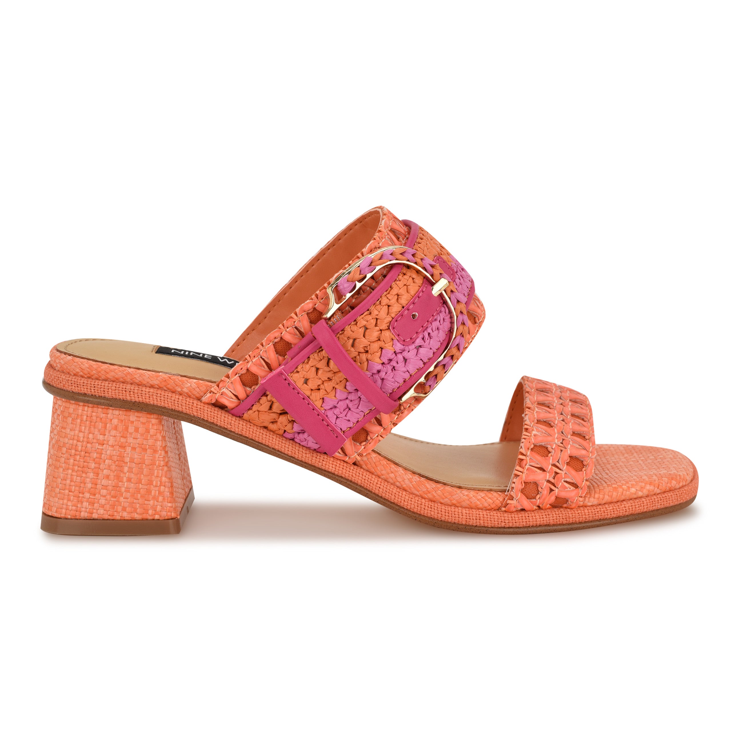 Ebels Block Heel Slide Sandals