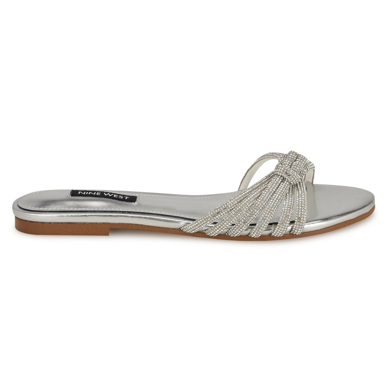 나인웨스트 NINEWEST Luxury Flat Slide Sandals