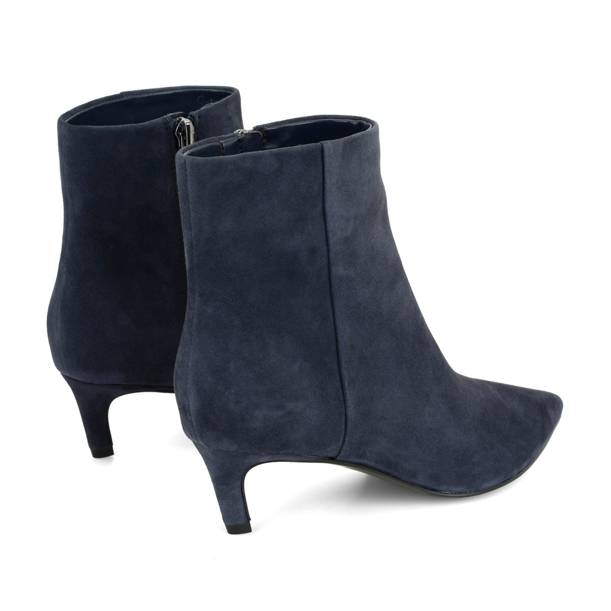 Brite Kitten Heel Ankle Leather Booties