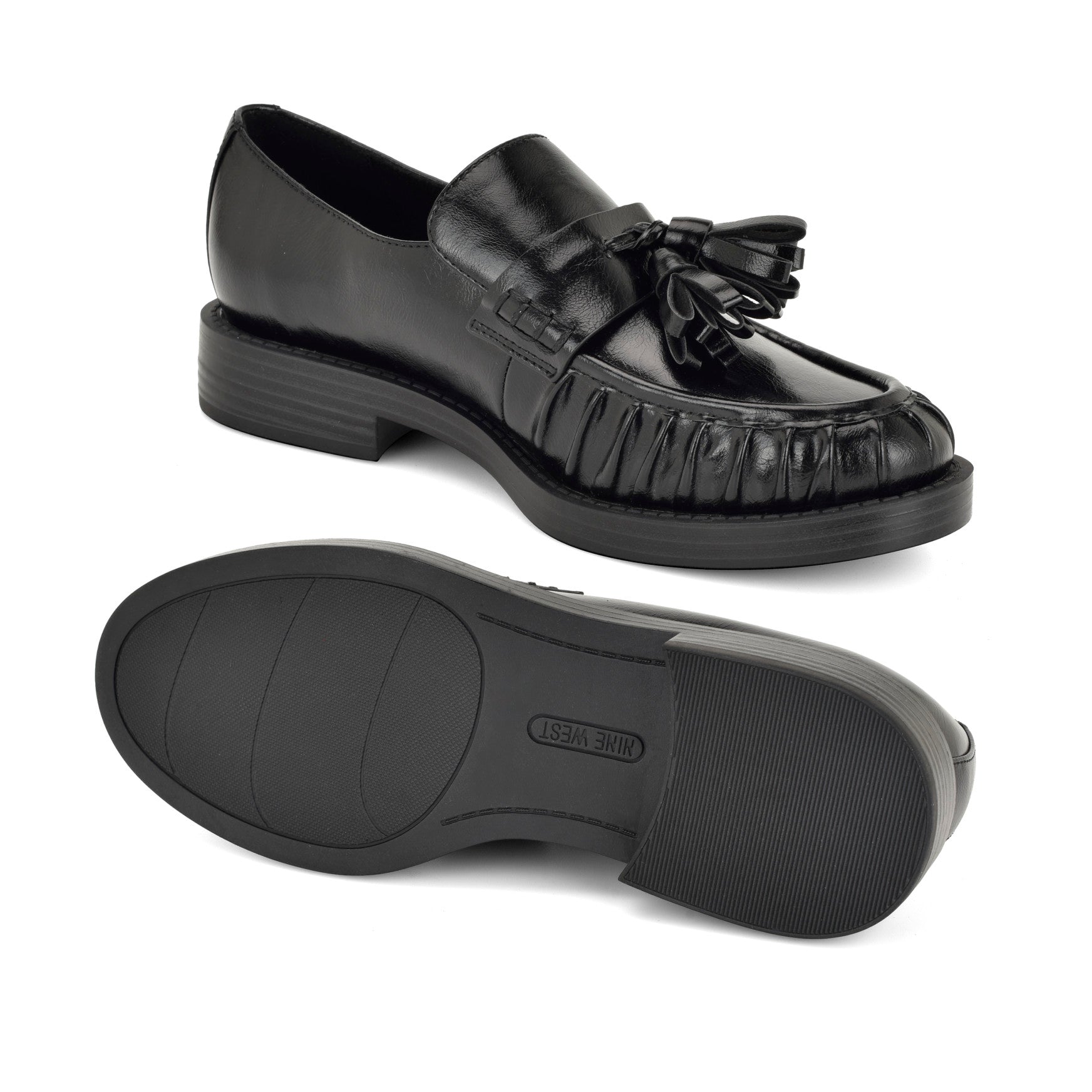 Gersen Ruched Tassle Loafers