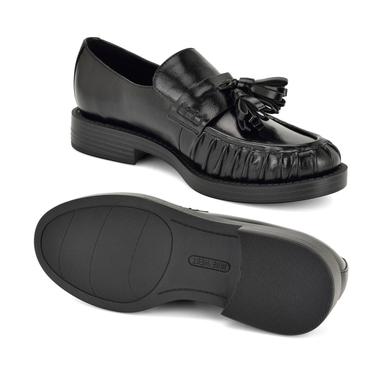 Gersen Ruched Tassle Loafers