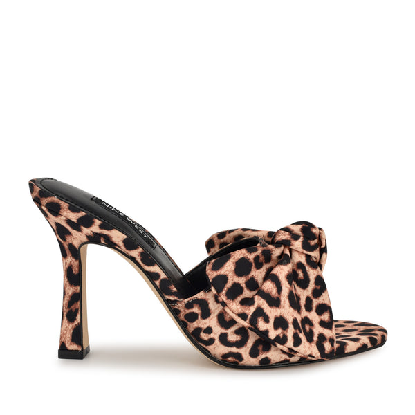 Women's Trina Bow Mule Sandals - Leopard | Nine West