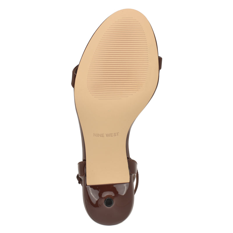Women's Waltz Ankle Strap Sandals - Brown Patent | Nine West Women's Waltz Ankle Strap Sandals - Brown Patent | Nine West