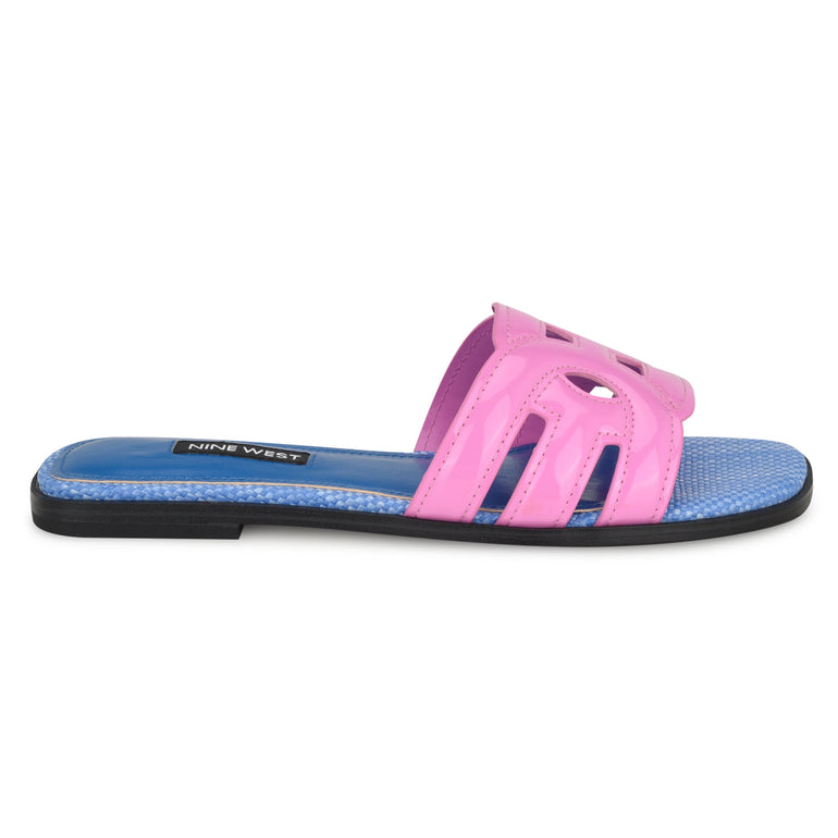 나인웨스트 NINEWEST Geena Flat Slide Sandals