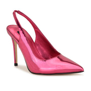 Feather Pointy Toe Slingback Pumps