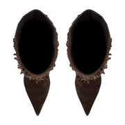 Genviv Leather Fringe Boots