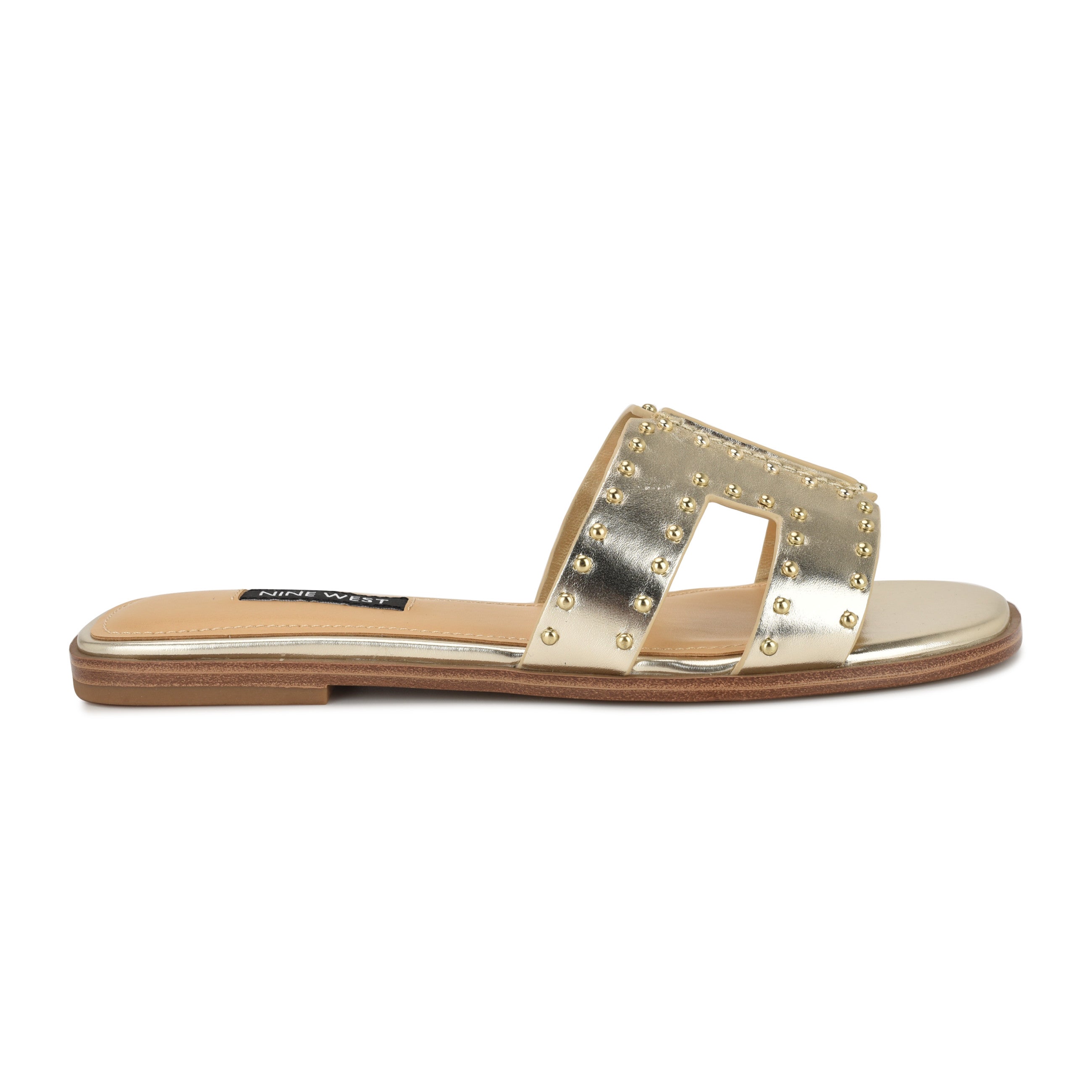 Giny Slip-On Flat Studded Sandals