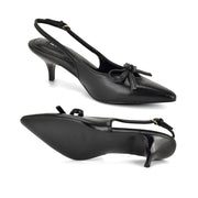 Lyrical Bow Slingback Pumps