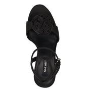Neve Rosette Ankle Strap Sandals