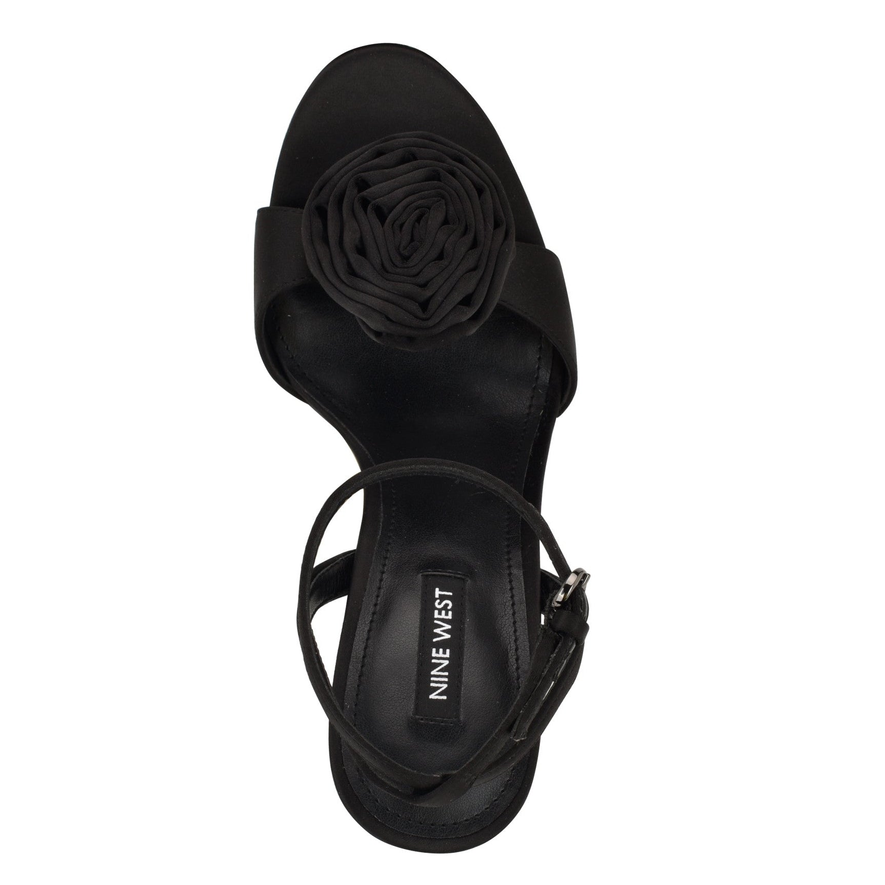 Neve Rosette Ankle Strap Sandals