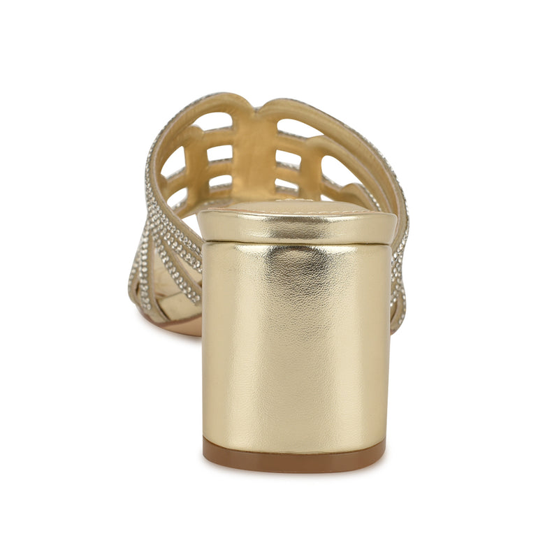 Grassa Block Heel Embellished Sandals