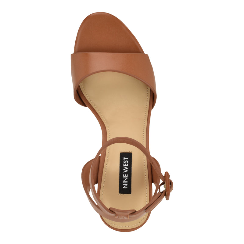 Nine West Pheba Women's Sandals Medium Brown : 7 M Nine West Pheba Women's Sandals Medium Brown : 7 M