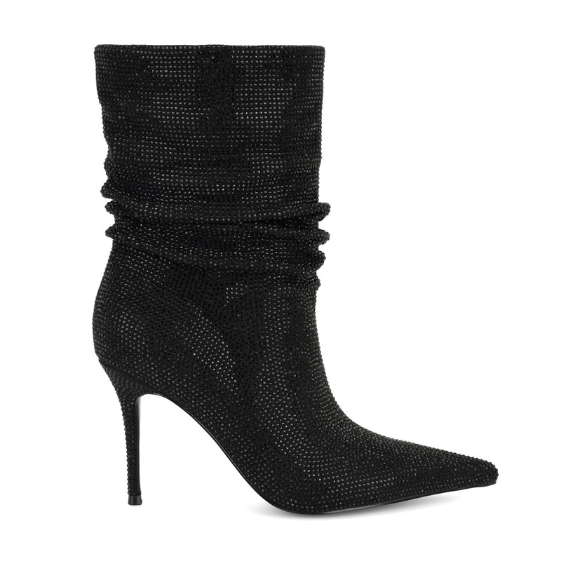 Glamsta Rhinestone Slouch Booties